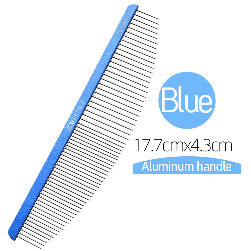 Fenice Pet Grooming Single Moon Style Comb Stylist Aviation Aluminum Ultra-light High-end Comb Styling Dog