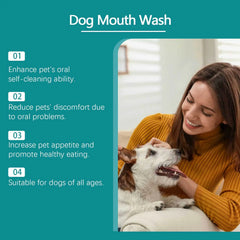 Pet Oral Cleaning Liquid Dental Stain Remover Oral Breath Freshing Mouth Odor Removing Natural Dental Deodorant Dog Mouth Wash