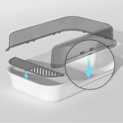 Cat Litter Box Semi-closed Plastic Sand Box for Cats Pets Toilet Anti Splash Cat Tray Bedpan Cat Toilet Cleaning Basin Supplies