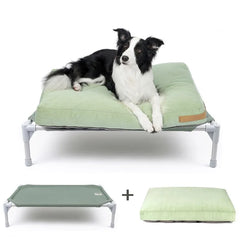 High Quality Modern Large XL Rectangular Raised Dog Bed Removable Cotton Mat Multi-Functional Elevated Foam Memory Foam Winter