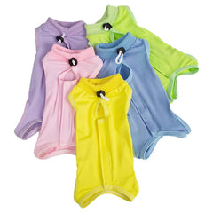 Cat Clothes Recovery Suit Small Dog Onesie After Surgery Wear Wounds Anti Licking Adjustable Collar Kitten Pajamas Bodysuit