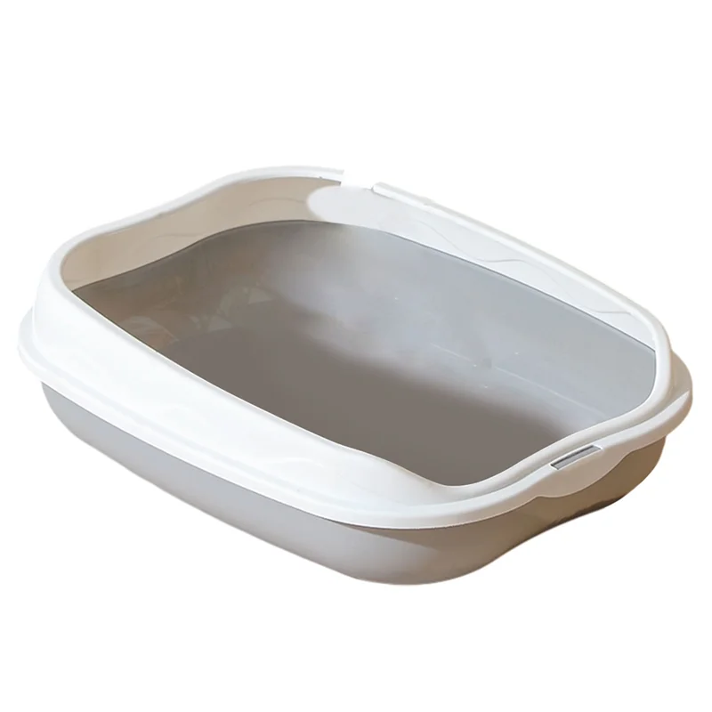 ABUL-Semi-Enclosed Litter Box Large Cat Poop Bowl Cleaning Supplies Spatter-Proof For Kitten Cat Toilets Pet Bupplies