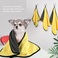Pet Dog Absorbent Towel Soft Fiber Dog Bathing Towel Quick Drying Dog And Cat Bathrobes Wiping Cloth Cleaning Towel Pet Supplies