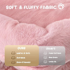 Large Indoor Cat Tree Tower with 58 Inch Height, Pink Scratching Post, Hammock, and Play House for Adult Cats