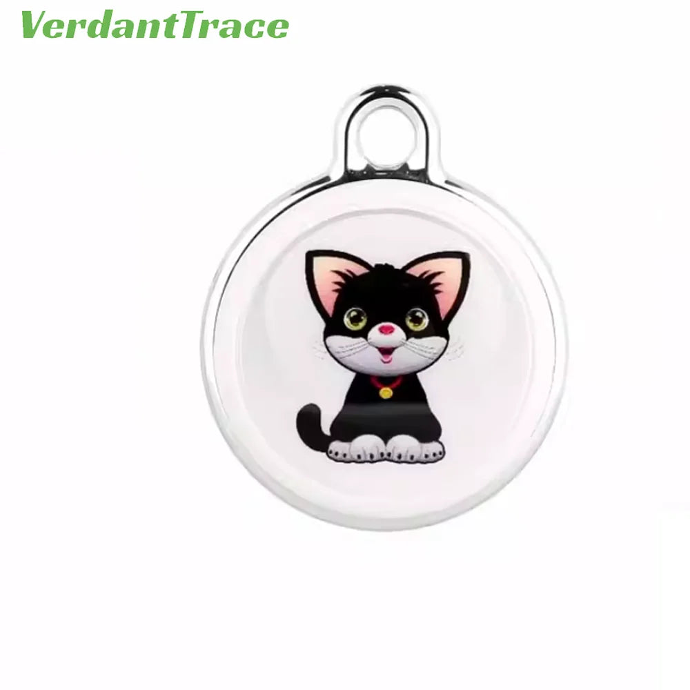 VerdantTrace Pet Anti-Loss Tracker Find My Tag Smart Locator Cat Dog Real-Time GPS Tracking No Distance Limit for iOS Android