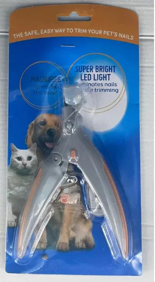 LED Pet Nail Clippers with LED Light Pet Cat Dog Nail Clippers Polished Pet Cleaning Supplies