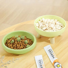 Plastic Donut-shaped 4-corner Anti-neck Spine Cat Bowls With Raised Stand Cat Small Dog Food Water Bowls Nonslip Pet Feeder Bowl