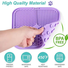 Pet Licking Plate, Slow Food Plate, Licking Pad, Silicone Pet Slow Food Tableware Bowl, Suction Cup, Dog Licking Pad, Slow Food