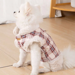 Winter Dog Vest Warm Pet Clothes For Small Medium Dogs Fur Collar Dogs Coat Soft Plush Puppy Clothing Teddy Bichon Pet Clothes