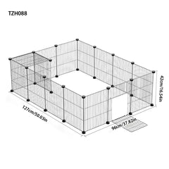 Pet Kitten Enclosure with Encrypted Mesh, Splicing Magic Cage for Rabbits, Squirrels, Small Pets, Puppy Cage, Escape-Proof