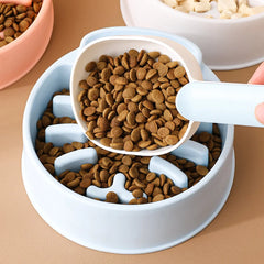 Pet Slow Feeder Bowl - Plastic Single Bowl for Cats, Anti-Gulping Interactive Design,  Non-Slip Pet Food Bowl,