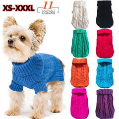 Small Medium Pet Dog Sweaters Winter Pet Clothes Warm Sweater Coat Outfit for Cats Clothes Woolly Soft Dog T Shirt Jacket