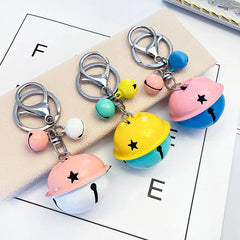 Colorful Cat Dog Collar Bells Metal Paint Key Rings Kit with  40mm Big Bell and Two 14mm Small Bell Pet Collar Charm