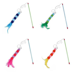 Soft Feather Toy Colorful Cat Toy Funny Cat Stick Small Accessories Safety Pet Supplies Fashion Daily Items Cute Useful Cat Toy