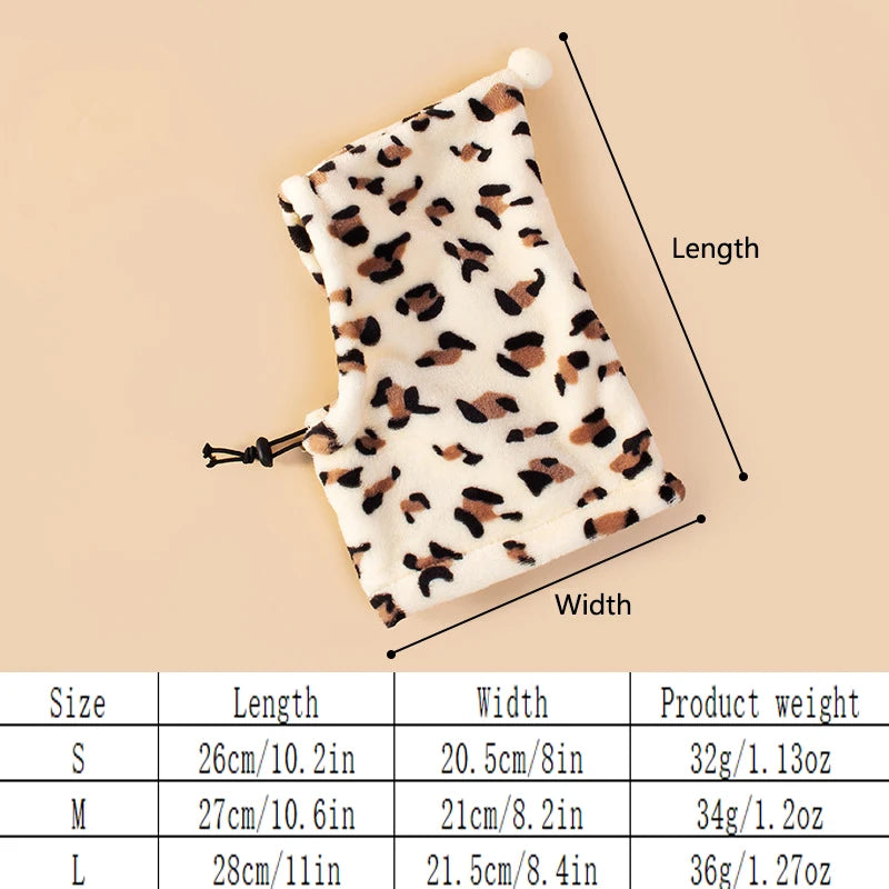 Pet All-inclusive Dog Hat Fashionable Leopard Pattern Winter Dog Hat Soft Comfortable Pet Supplies for Dogs Cats Puppies