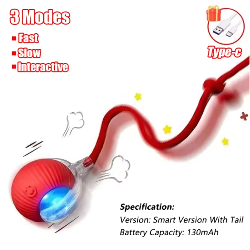 Hot intelligent interactive cat ball long-lasting and durable easy to clean intelligent obstacle avoidance pet dog toys