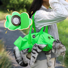 Foldable Cat Carrier Bag Portable Pet Travel Tote with Secure Straps for Vet Visits, Anti-Scratch & Bite-Proof Design