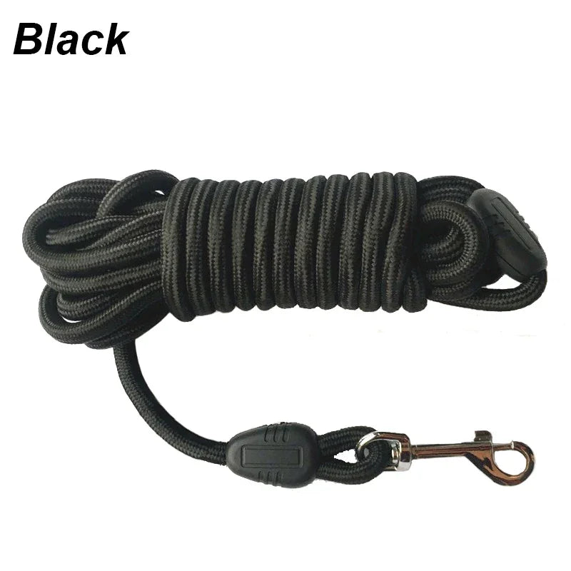 5M/10M/15M Long Rope Training Dog Leash- Heavy Duty Nylon Recall Agility Training Dogs Lead Leash for Medium Large Dog Leash