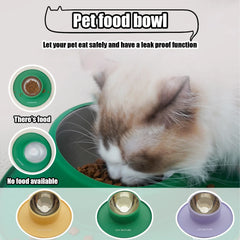 Silicone Stainless Steel Pet Non-slip And Leak-proof Eating And Drinking Dual-purpose Easy To Clean Dog Fixed Dog Food Bowl