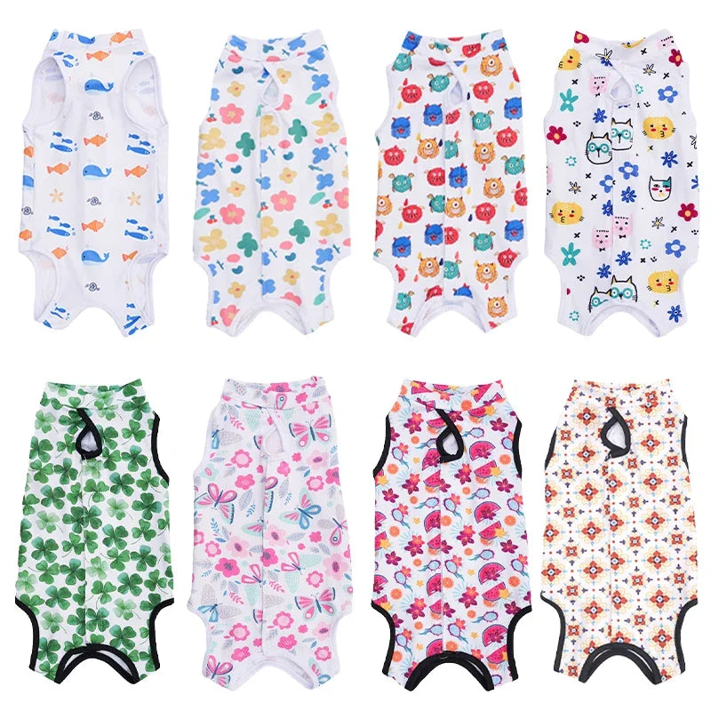 Pet Anti-licking Surgery Recovery Clothing for Dog Cat Outfits Kitten Weaning Suit Puppy Sterilization Jumpsuit Clothes Cat Vest