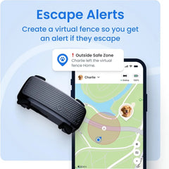 Tractive Smart Dog GPS Tracker | Live Pet Tracker with Virtual Fence | Vital Signs Monitoring of Heart & Respiratory Rate | Bark