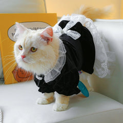 Cat Outfits for Cats Only Dog Clothes Lace Decors Dress Pet Costume Apparel Summer Clothing Accessory for Girl Drop Shipping