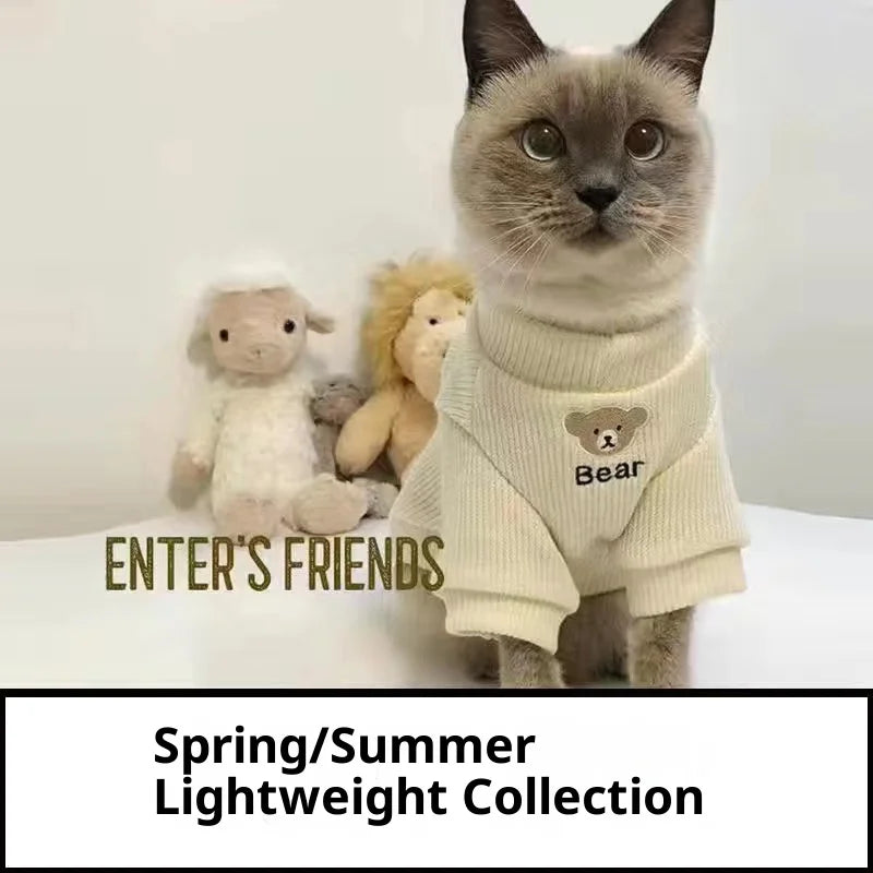 Winter Warm Pet Clothes For Cats Ragdoll British Shorthair Siamese  Dogs Cute Anti Shedding Outfits Clothes for Both Dogs Cats