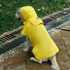 Doglemi Waterproof Nylon EVA Dog Raincoat with Hood for Large Dogs Summer Pet Clothing Durable and Lightweight Storage Friendly