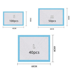 20 To 100PCS Super Absorbent Pet Diapers For Dogs Training Pee Pads Disposable Healthy Nappy Mat For Cats Dog Quick-dry Surface