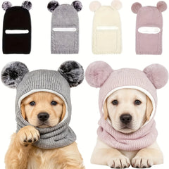 Comfortable knitted warm hat suitable for medium and large-sized dogs, a pet headwear applicable throughout the year