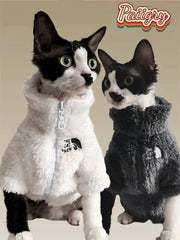 Winter pet dog dog cat coat cold proof hairless cat clothes sphinx devon thick winter warm three-color lambswool coat