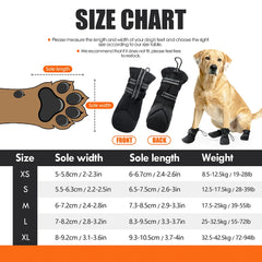 New Waterproof Dog Shoes Anti Slip Reflective 4pcs/set Dog Boots Footwear Breathable Anti-Skid Pet Shoes for Medium Large dogs