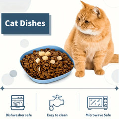 5/10pcs Heart Shape Plastic Cat Bowls Set - Shallow Pet Food & Water Dishes, Suitable for Small Cats, Kittens