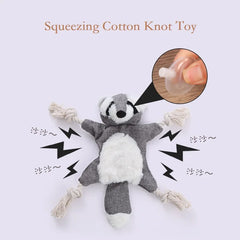Pet Toys Plush Soundmaking Dog Supplies Durable and Bite Resistant Fox ,raccoonand Squirrel Pet Squeak Toys