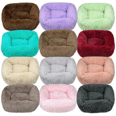 Dog Bed Cushion Super Soft Plush Cat Beds for Dog Cat Winter Warm Sleeping Pet Kennel Removable Dog Sofa Mat Large Dogs House