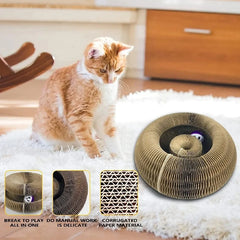 Kitten Curl Toy Foldable Magic Organ Cat Scratching Board Durable Recyclable Cardboard Cat Scratcher Cat Bed Interactive Scratch