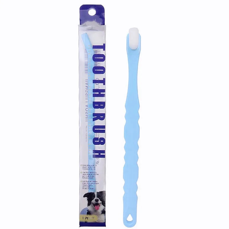 Dog Toothbrush Soft Hair Pet Toothbrush Oral Care Dog Teeth Cleaning Comfortable Handle Toothbrushes for Cat Clean Pet Supplies
