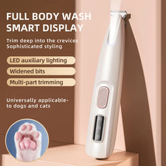 Portable Dog Paw Trimmer with Led Light - Pets Nail Grinder Shaver Clipper - Rechargeable Cordless Nail Grooming Tools for Cats