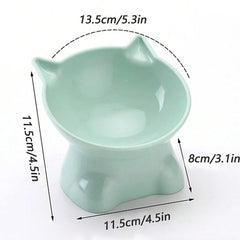 Hot-selling Nordic style pet bowl, cervical vertebra protection cat bowl anti-tip plastic inclined mouth cat bowl pet supplies