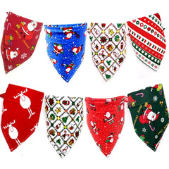 Dog Triangular Bandanas Pet Dogs Bandana Christmas Washable Bow Ties Collar Cat Scarf Accessories