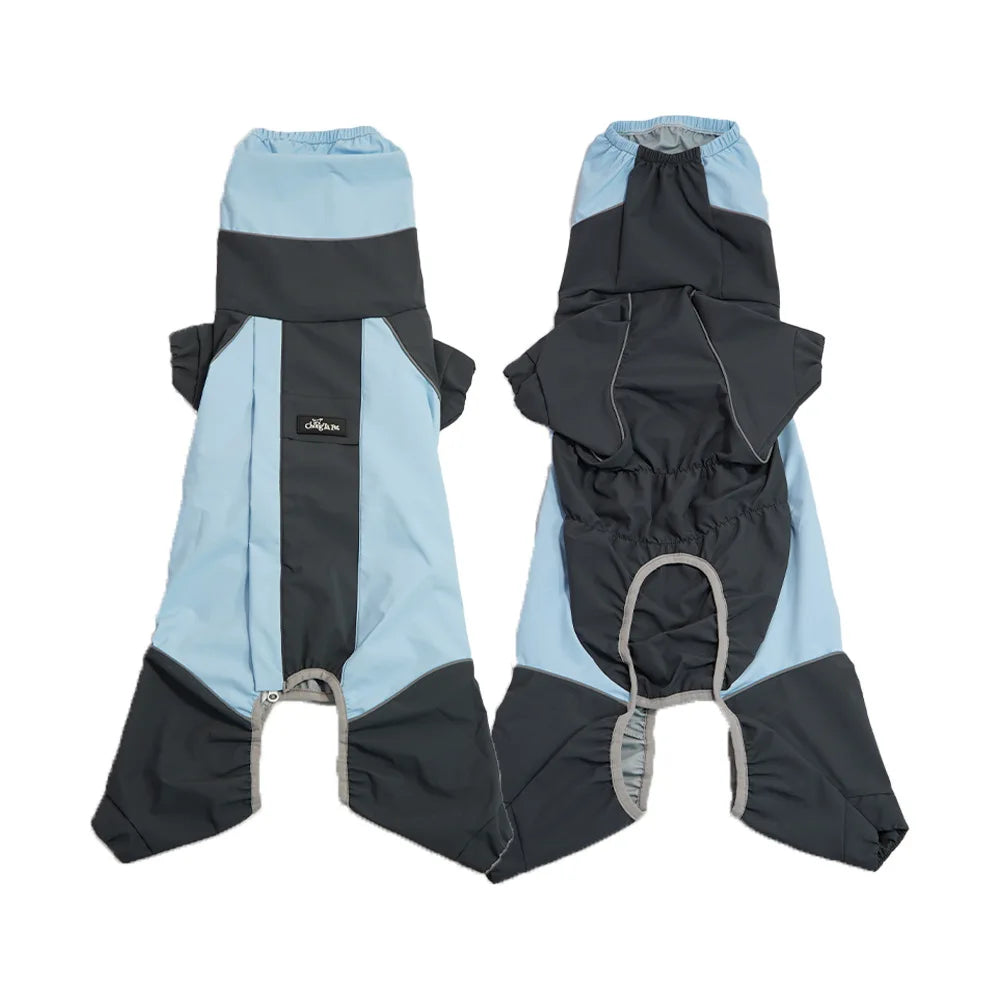 Dog Raincoat for Corgi Waterproof Full-Body Covered Rain Jacket for Short Leg Dogs Breathable Trimmable Belly Pet Rain Clothes