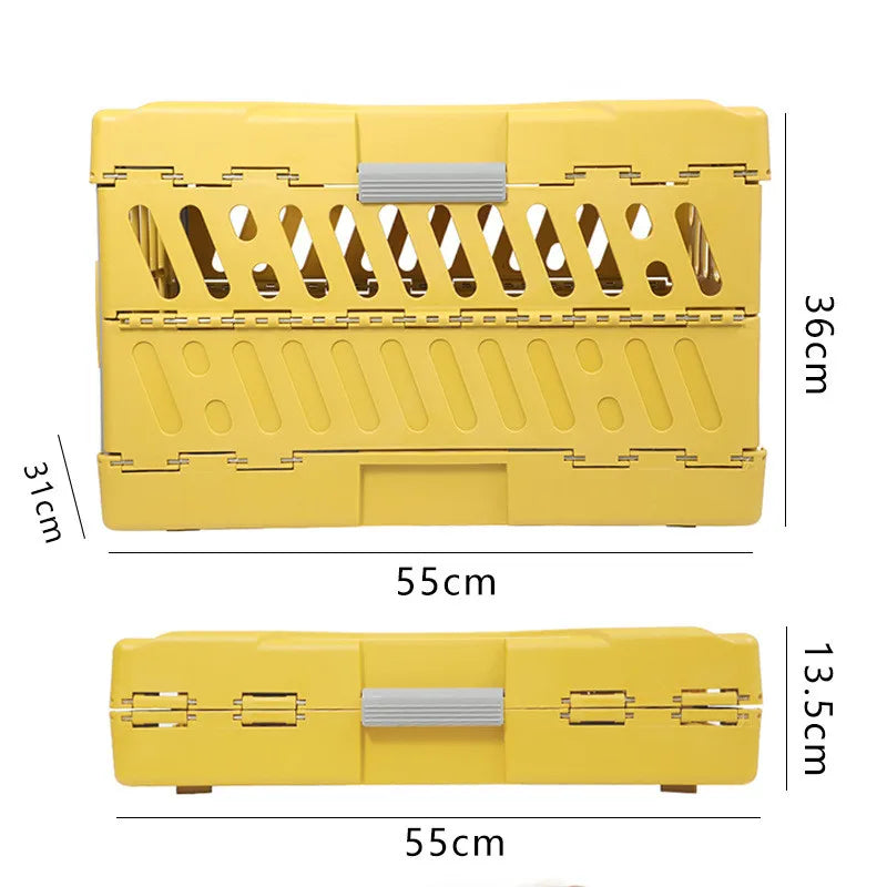 Portable Pp Material Outdoor Pet Cage, Foldable Durable PetTravel Carriers Dog Cage Large Cat Carrier Hard