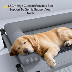 Elevated Pet Bed for Dogs & Cats Durable Breathable Cat Bed with Slope Headrest Washable Pet Bed Cat House for All-Season Use