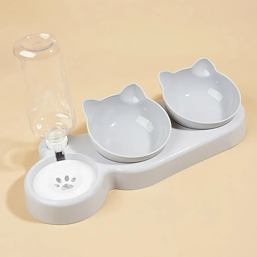 Pet water dispenser feeding anti-knock dual-purpose cat bowl water dispenser automatic drinking water feeder dog supplies A