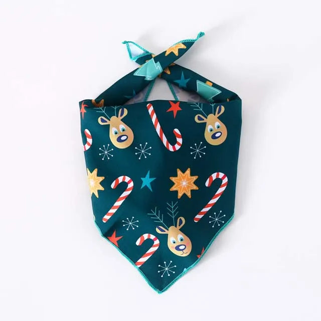 Personalized Pet Cat Scarf Dog Bandanas Christmas Halloween Party Triangle Bibs Decorative Scarves Puppy Bandanas Pet Supplies