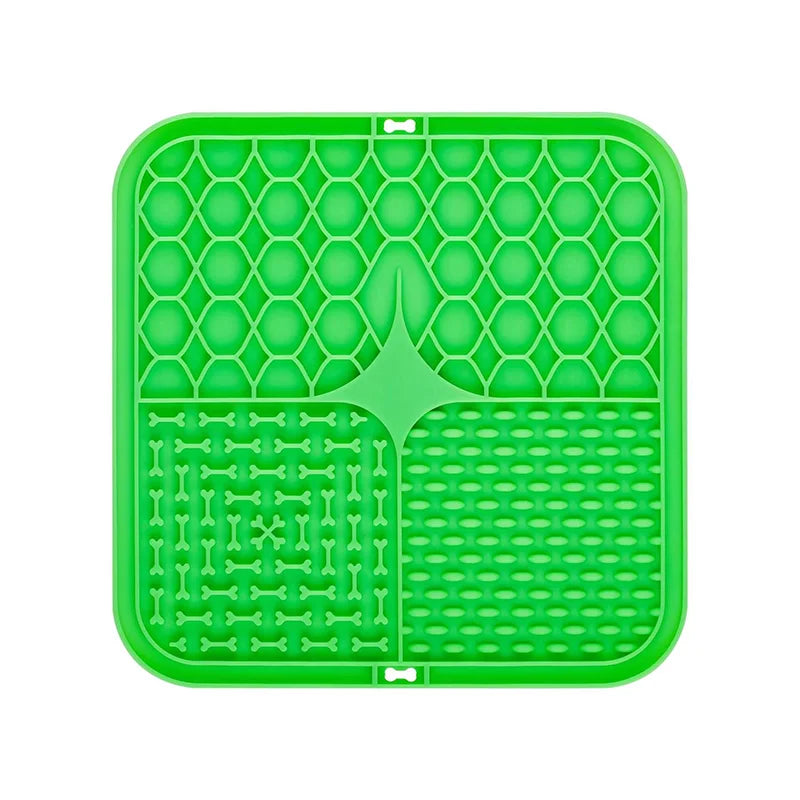 Silicone Pet Lick Mat With Suction Cups Anti Choking Slow Feeder Pad Non Slip Feeding Bowl For Dogs Cats Yogurt Treats