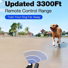 No Shock 3300Ft Dog Training Collar with Remote Rechargeable Waterproof E Collar with Beep Vibration High Quality Pet Training