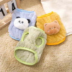 Winter Puppy Clothes Thremal Pet Vest For Small Dogs Cats Soft Warm Home Wear Coat Sweater For Kittens Newborn Pets