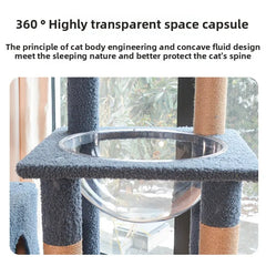 Large Cat Tree with Perches Scratching Posts Multi Level Cat Tower for Big Cats Floor to Ceiling Cat Climbing Frame