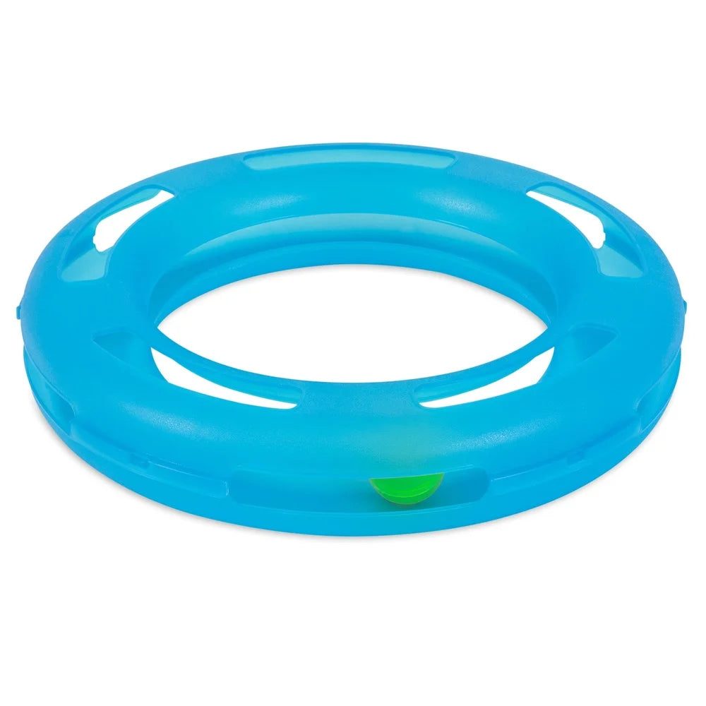 Crazy Circle Cat Toy Interactive Fun Exercise Boredom Buster Reloadable Catnip Ball Durable Lightweight Design Portable Washable